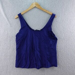 Abercrombie Fitch Women's‎ Medium Blue Tank Top Sleeveless Casual Blouse Y2K